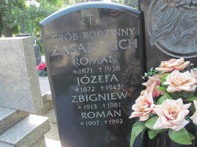 Roman Zasadzki 1870 Kraków-Salwator - Grobonet - Wyszukiwarka osób pochowanych