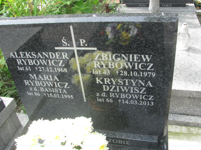 Aleksander Rybowicz 1907 Kraków-Salwator - Grobonet - Wyszukiwarka osób pochowanych