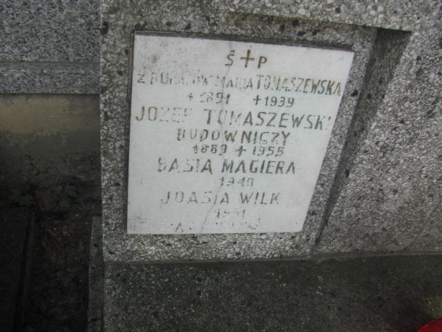 Maria Tomaszewska 1890 Kraków-Salwator - Grobonet - Wyszukiwarka osób pochowanych