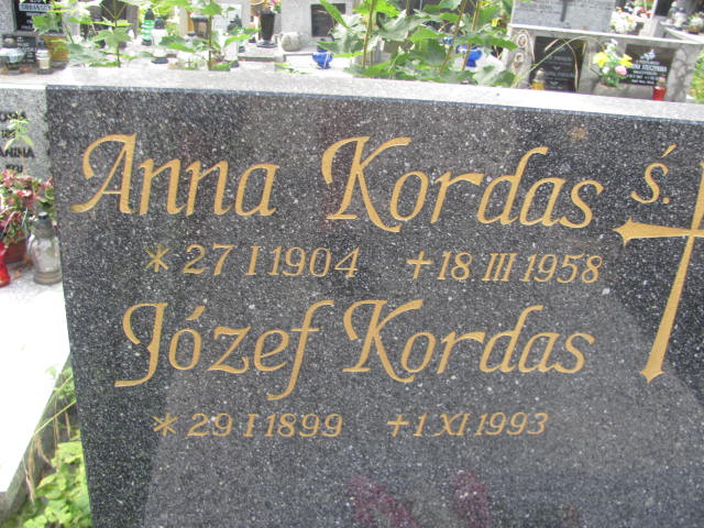 Anna Kordas 1904 Kraków-Salwator - Grobonet - Wyszukiwarka osób pochowanych