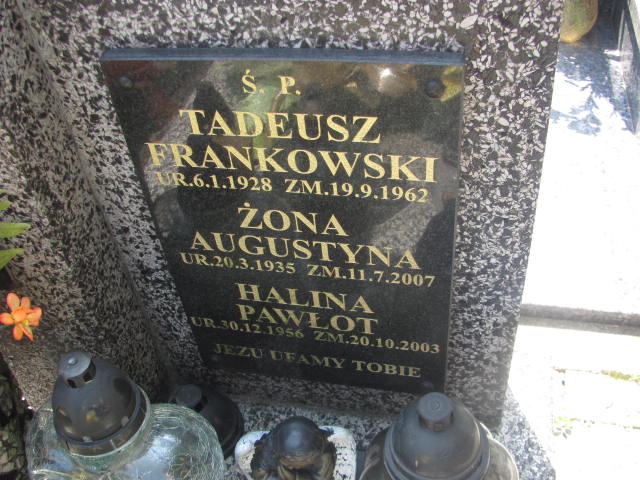 Tadeusz Frankowski 1928 Kraków-Salwator - Grobonet - Wyszukiwarka osób pochowanych