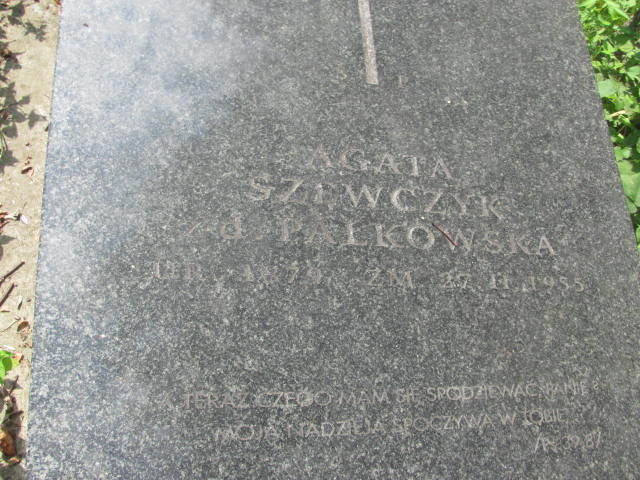 Agata Szewczyk 1878 Kraków-Salwator - Grobonet - Wyszukiwarka osób pochowanych