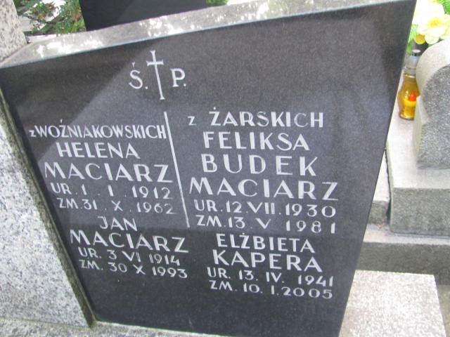 Helena Maciarz 1912 Kraków-Salwator - Grobonet - Wyszukiwarka osób pochowanych