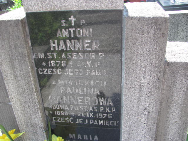 Antoni Hanner 1877 Kraków-Salwator - Grobonet - Wyszukiwarka osób pochowanych