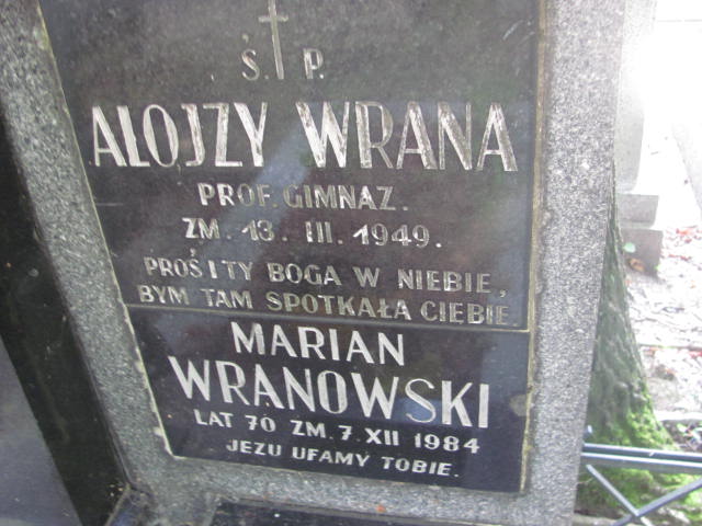 Marian Wranowski 1914 Kraków-Salwator - Grobonet - Wyszukiwarka osób pochowanych