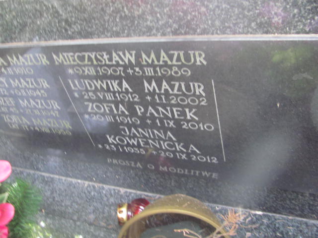 Zofia Panek 1919 Kraków-Salwator - Grobonet - Wyszukiwarka osób pochowanych