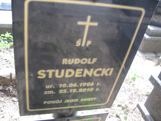 Rudolf Studencki 1926 Kraków-Salwator - Grobonet - Wyszukiwarka osób pochowanych