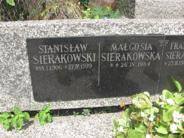 Stanisław Sierakowski 1906 Kraków-Salwator - Grobonet - Wyszukiwarka osób pochowanych