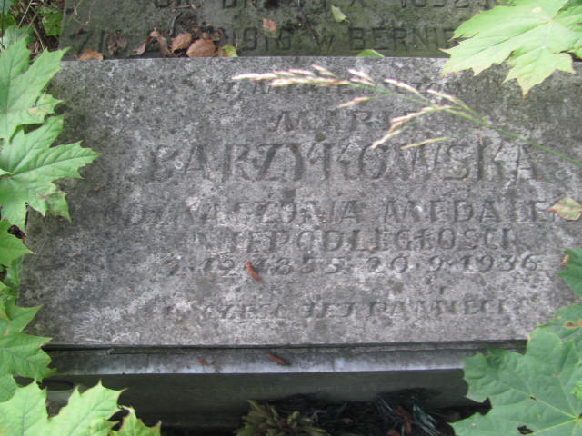 Maria Barzykowska 1855 Kraków-Salwator - Grobonet - Wyszukiwarka osób pochowanych