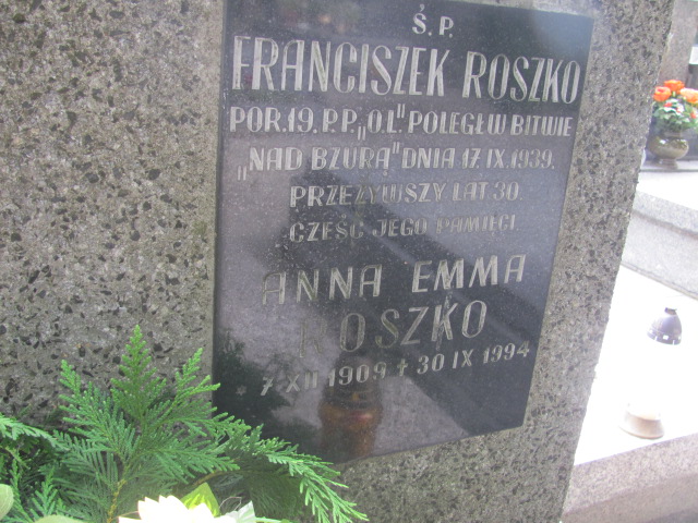 Anna Emma Roszko 1909 Kraków-Salwator - Grobonet - Wyszukiwarka osób pochowanych