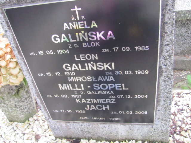 Mirosława Milli Sopel 1937 Kraków-Salwator - Grobonet - Wyszukiwarka osób pochowanych