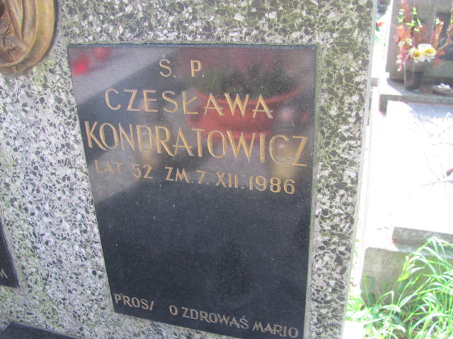 Czesława Kondratowicz 1934 Kraków-Salwator - Grobonet - Wyszukiwarka osób pochowanych