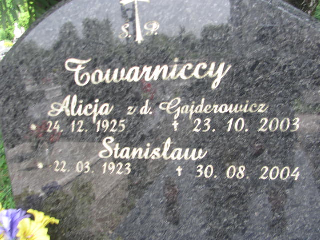 Alicja Towarnicka 1925 Kraków-Salwator - Grobonet - Wyszukiwarka osób pochowanych